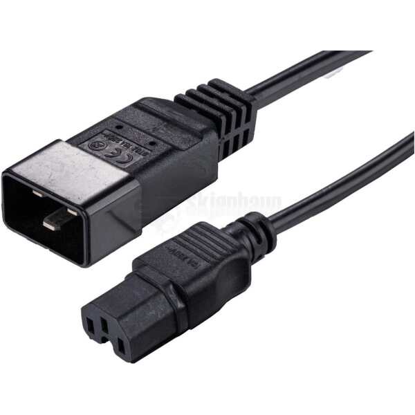 LinkIT strømkabel C15(C13)/C20 svart 2mStrømkabel C15/C20