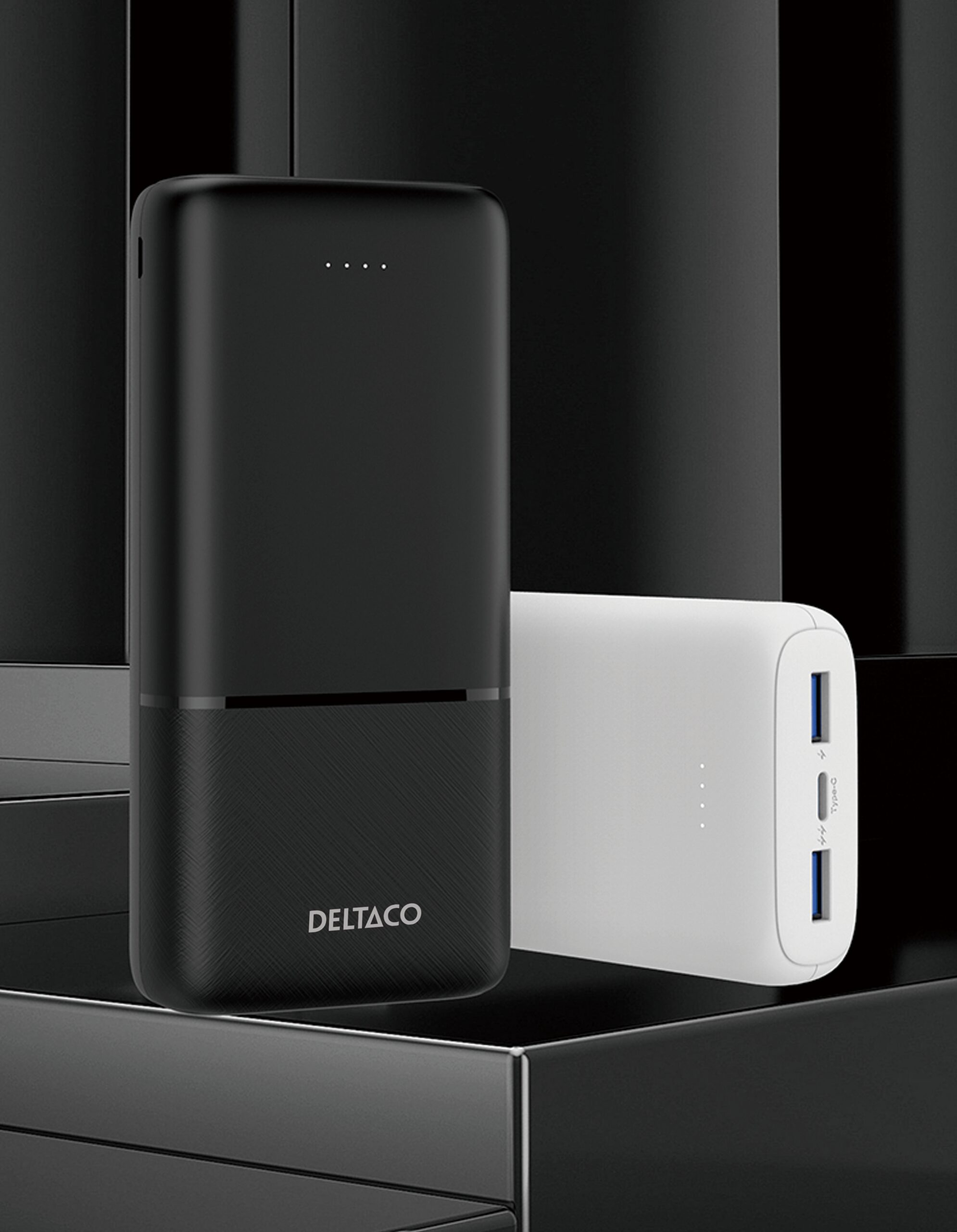 Powerbank with fast charge and 3 ports, 2x USB-A 18W, 1x USB-C PD 20W, 10 000 mAh, black 12 Powerbank with fast charge and 3 ports, 2x USB-A 18W, 1x USB-C PD 20W, 10 000 mAh, black - Bilde 12