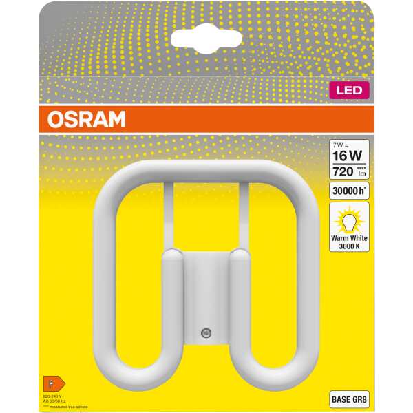 DULUX LED SQUARE 720lm 7W/830 (16W) GR8 EM/230V - Bilde 2