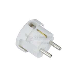 Plug angled earthed, white