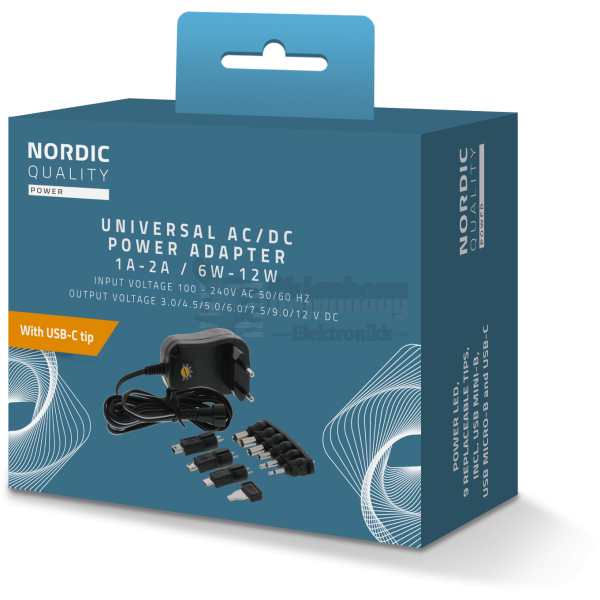 AC/DC Plug-in adapter, 1000mAh
