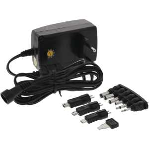 AC/DC Plugin Adapter, 3-12V, 6.7-27W, 2250mAh