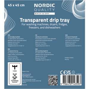 Driptray 45 cm x 45 cm deep Transparent