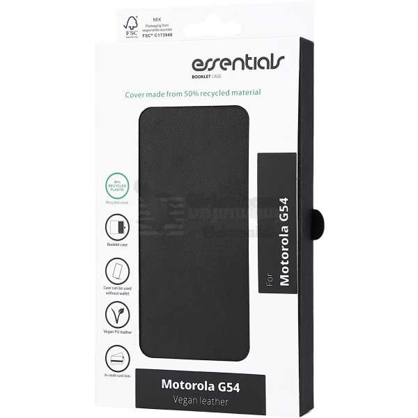 Motorola Moto G54 PU wallet, 3 cards, black
