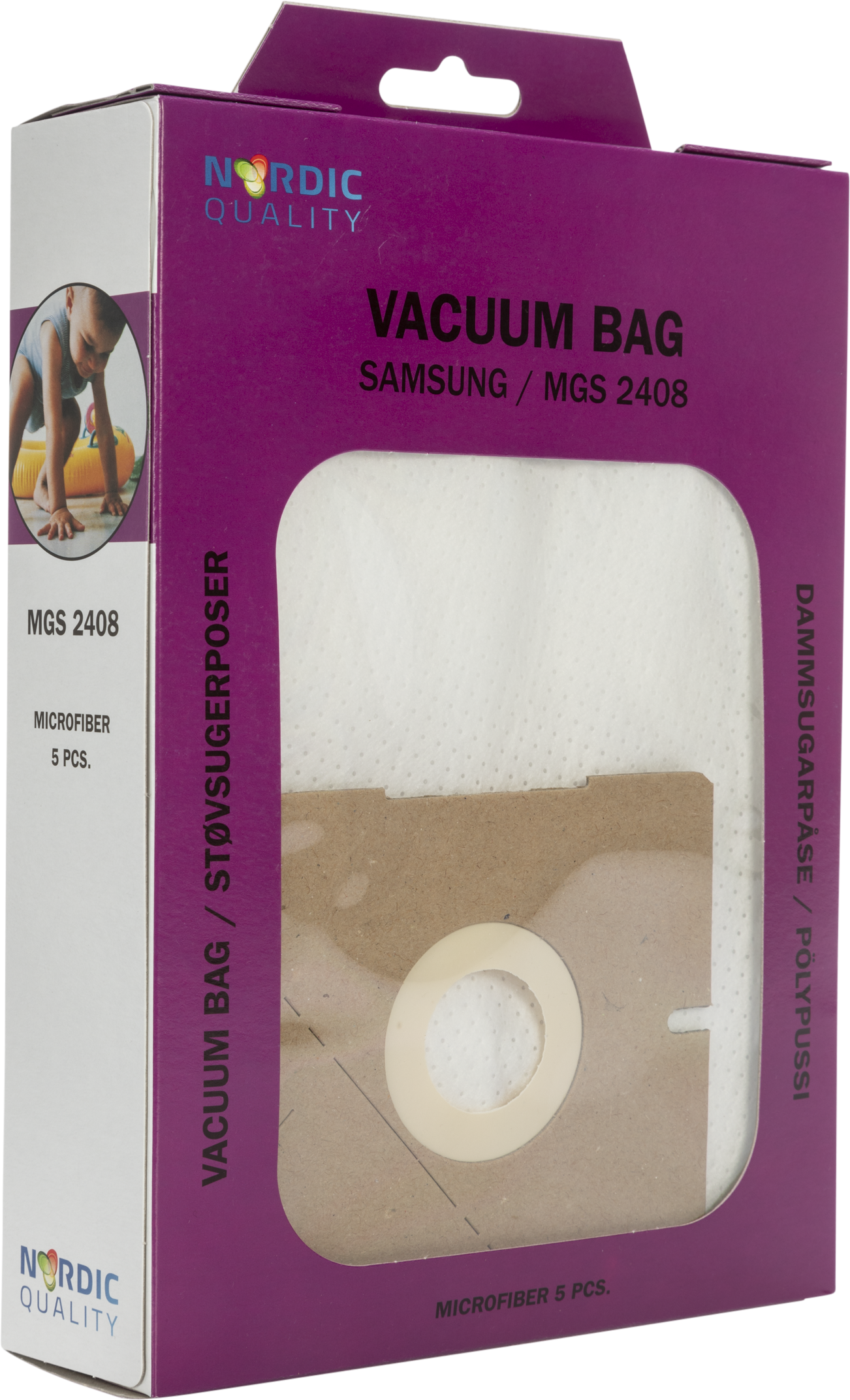 MGS 2408 Støvsugerposer, 5 stk. 6 MGS 2408 Støvposer 5 stk.