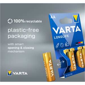 Longlife batteri - AA, 8-Pakning