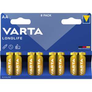 Longlife batteri - AA, 8-Pakning