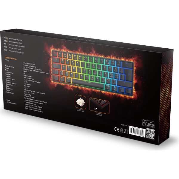 DK470 60% mekanisk tastatur, hot-swap Gateron-brytere - Bilde 5