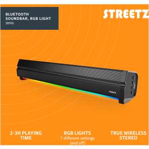 Bluetooth Soundbar, RGB-lys