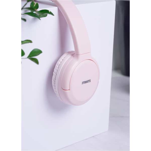 BT210 Bluetooth headphones, mic, foldable, pink - Bilde 8
