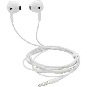 E130 Semi-in-ear earbuds, answer button, 3.5mm, mic, white
