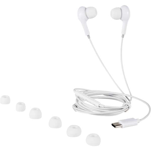 C220 In-ear earbuds, 3-button, USB-C, white
