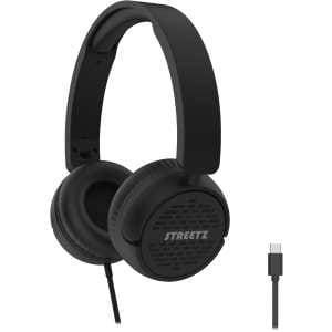 HC110 Headphones, foldable, volume control, USB-C, black