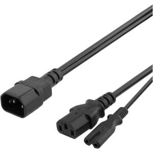 With this power splitter cord you can power a C7 unit from the same power cable that is used for eg desktops