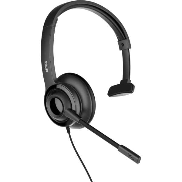 USB mono headset, volume control, noise reducing mic, black 1 USB-monohodesett, volumkontroll, støyreduserende mikrofon, svart