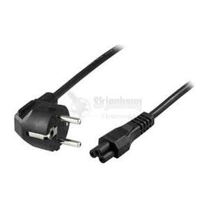 Device cable, angled CEE 7/7 - straight IEC C5, 0.2m, black
