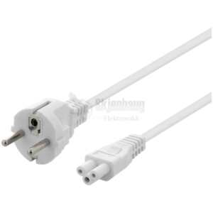 Earthed device cable, straight CEE 7/7 to straight IEC 60320 C5, 0.5m
