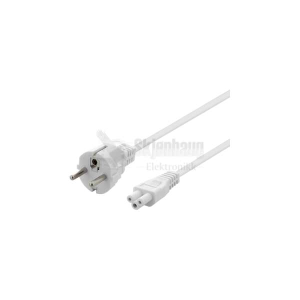 Earthed device cable, straight CEE 7/7 to straight IEC 60320 C5, 0.5m