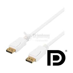 DisplayPort cable, 2m, 4K UHD, DP 1.2, white