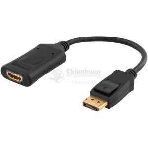 DisplayPort - HDMI adapter, 4096x2160 60Hz, 0.1m, black