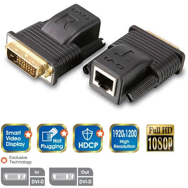 Mini Cat 5 DVI Extender 20m - Bilde 2