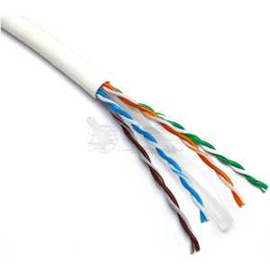 TP-Kabel U/UTP CAT6 1x4Par Hvit Halogenfri pr/M