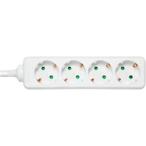 Earthed power strip with 4-sockets.