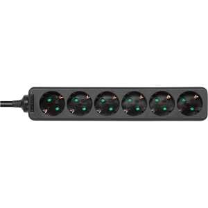 Earthed power strip, 6x CEE 7/3, 1x CEE 7/7, child protected, 1.5m, black 4 Child protected sockets. FSC - certified packaging. Tested and certified by Intertek. Power: Max 250V AC