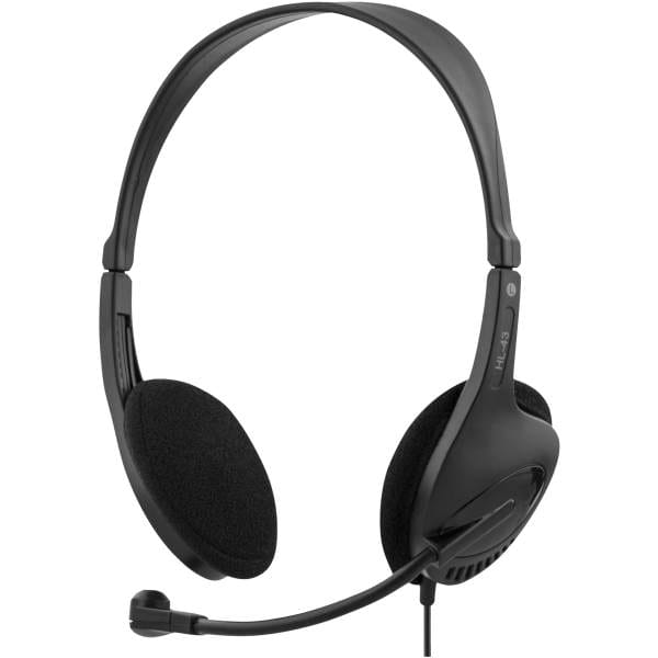 Headset, 32 Ohm, 2,5 m kabel, svart