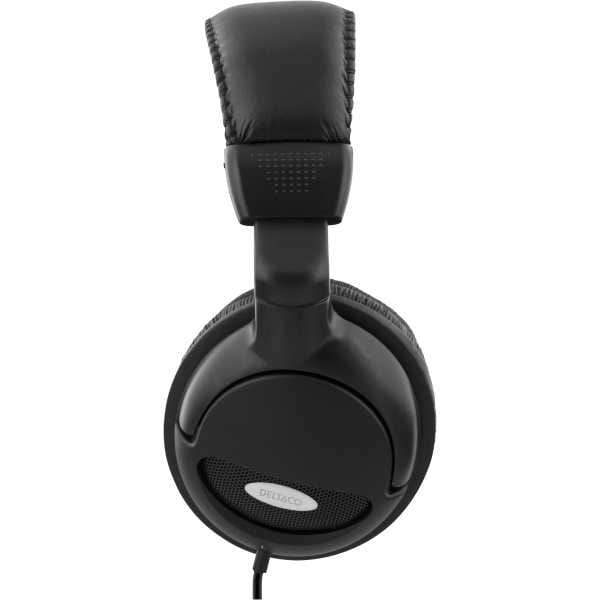 Stereohodetelefoner med volumkontroll, over-ear, svart - Image 3