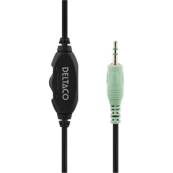 Stereohodetelefoner med volumkontroll, over-ear, svart - Image 4