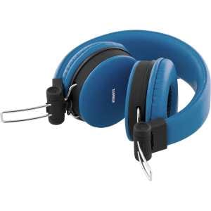H300 Headphones with microphone, foldable, 3.5 mm connection, 1 button remote, 1.5m, blue