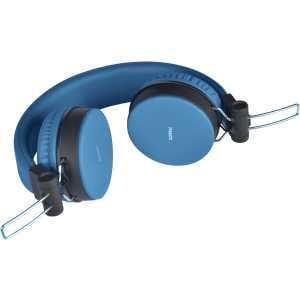 H300 Headphones with microphone, foldable, 3.5 mm connection, 1 button remote, 1.5m, blue