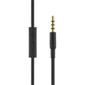 H300 Headphones with microphone, foldable, 3.5 mm connection, 1 button remote, 1.5m, blue