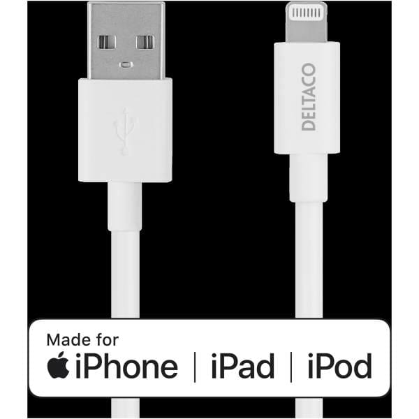 MFI-sertifisert lade-/synkroniseringskabel for iPhone