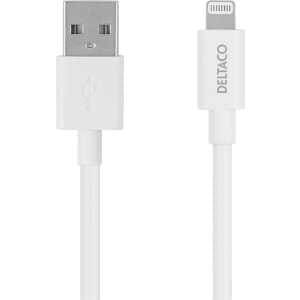 USB-A lightning cable, MFI certified, 2.4A, 0.5 m, white 3 iPad and other compatible iOS devices. The package contains: USB cable with Lightning connector.