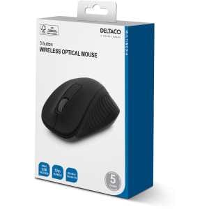 Wireless optical mouse 2.4GHz, 3 buttons with a scroll, black