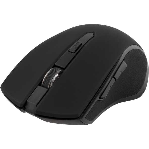 Wireless optical mouse, 5 buttons + scroll, 1600 DPI, USB, black