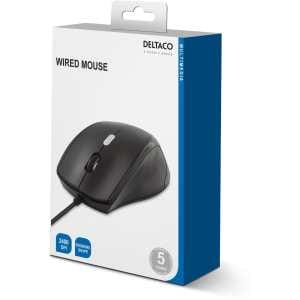 Optical mouse, 3 buttons with scroll, USB, black