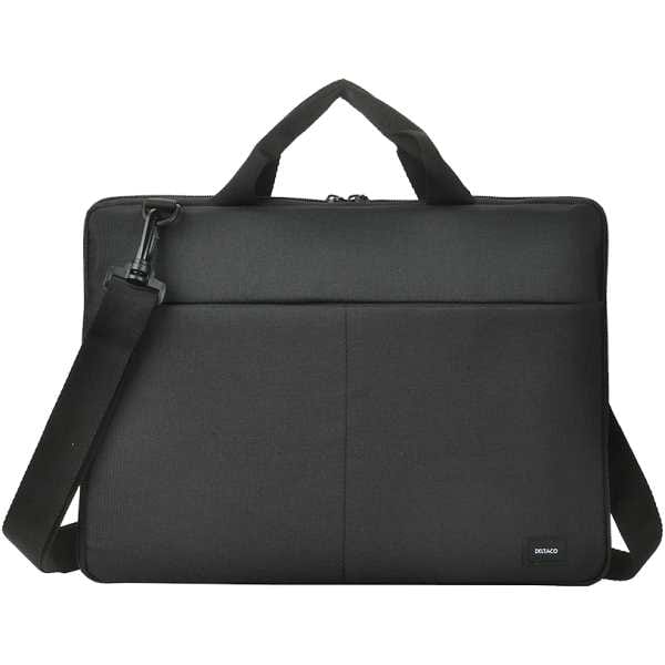 Recycled 13-14" Laptop sleeve, handles, shoulder strap,black - Image 8