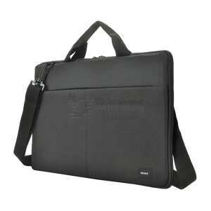 Recycled 13-14" Laptop sleeve, handles, shoulder strap,black