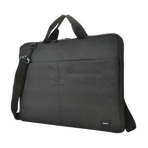 Recycled 15.6-16" Laptop sleeve, handles, shoulder strap, black
