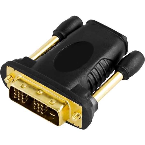 HDMI- til DVI-D-adapter, svart