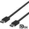 DisplayPort 1.4-kabel, DP8K-sertifisert, 3 m, svart 4 4 Gb/s og støtter en 8K-oppløsning ved 60 Hz