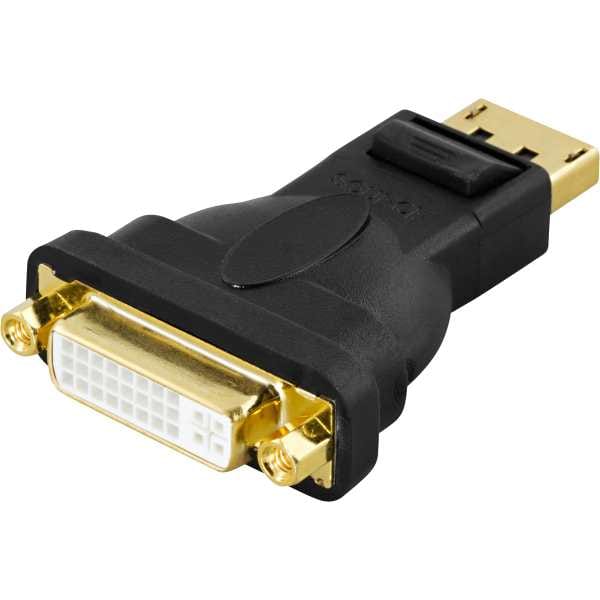 DisplayPort- til DVI-D-single link-adapter,svart 3 DisplayPort- til DVI-D-single link-adapter,svart - Bilde 3
