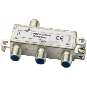 3-way splitter, F-connectors, 1 DC pass, ClassA