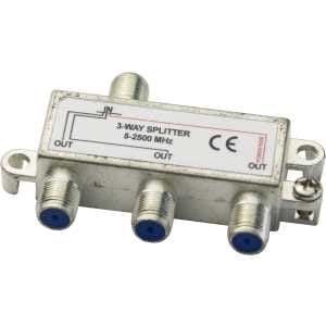 3-way splitter, F-connectors, 1 DC pass, ClassA