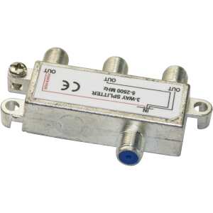 3-way splitter, F-connectors, 1 DC pass, ClassA