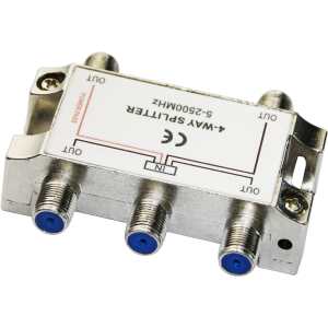 4-way splitter, F-connectors, 1 DC pass, ClassA