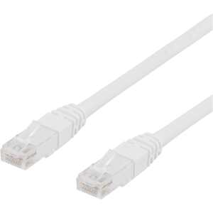 Patchkabel for nettverk, Cat6, U/UTP, 24 AWG, LSZH, 0,5 m, hvit